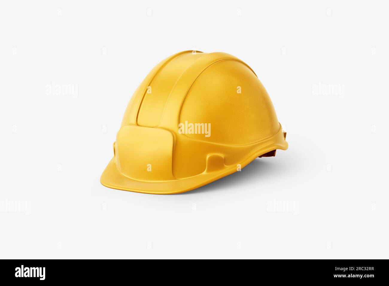 Construction yellow helmet on a white background Stock Photo Alamy