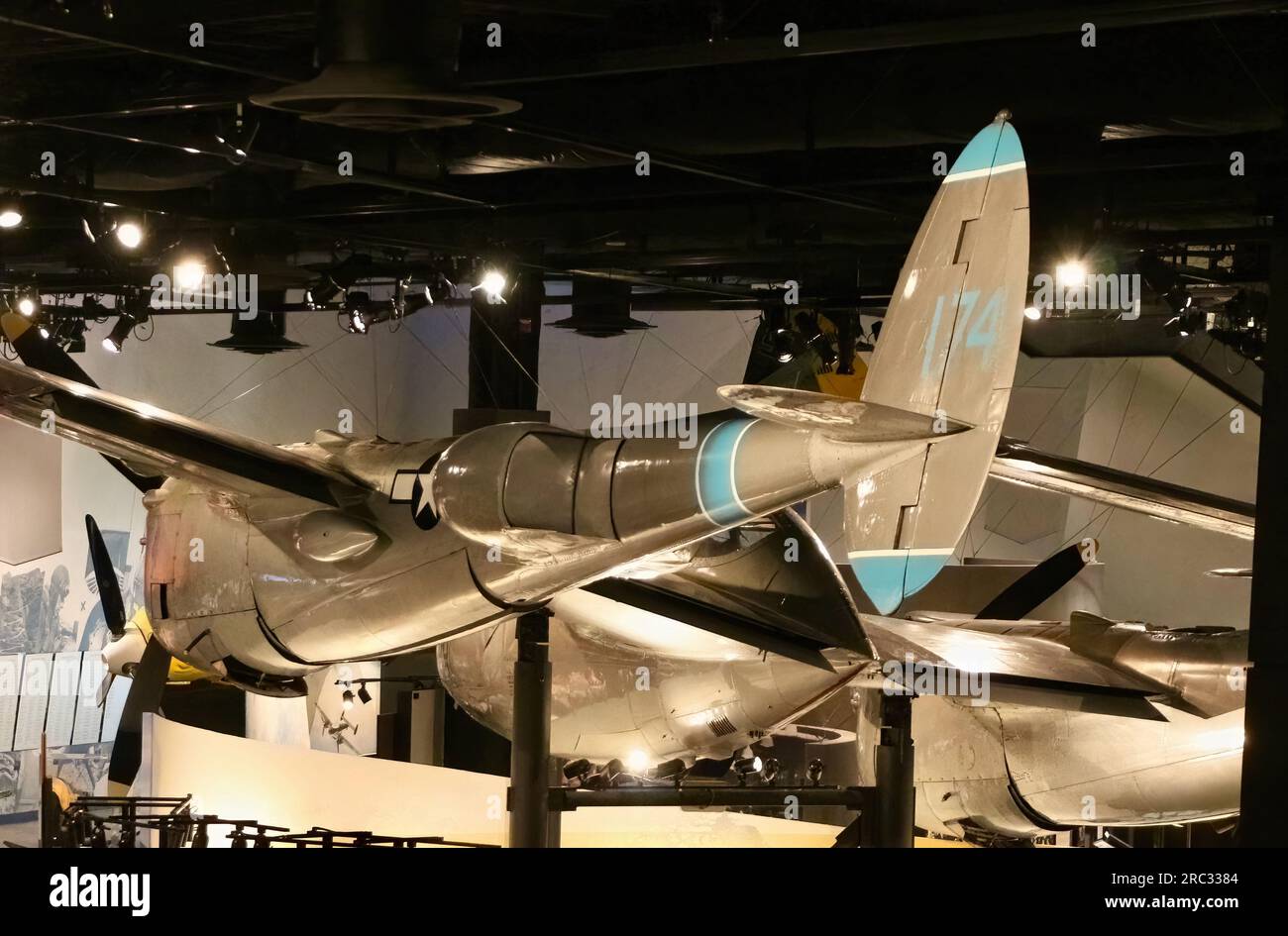 Lockheed P-38L Lightning WW2 Lizzie V fighter plane Seattle Washington ...