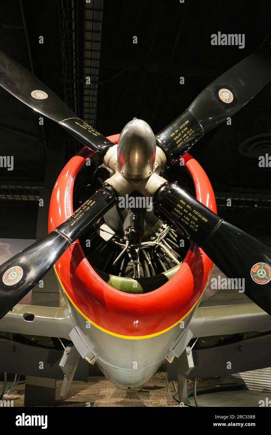 Republic P-47D (F-47) Thunderbolt Big Stud ground attack World War 2 aircraft The Museum of Flight Seattle Washington State USA Stock Photo