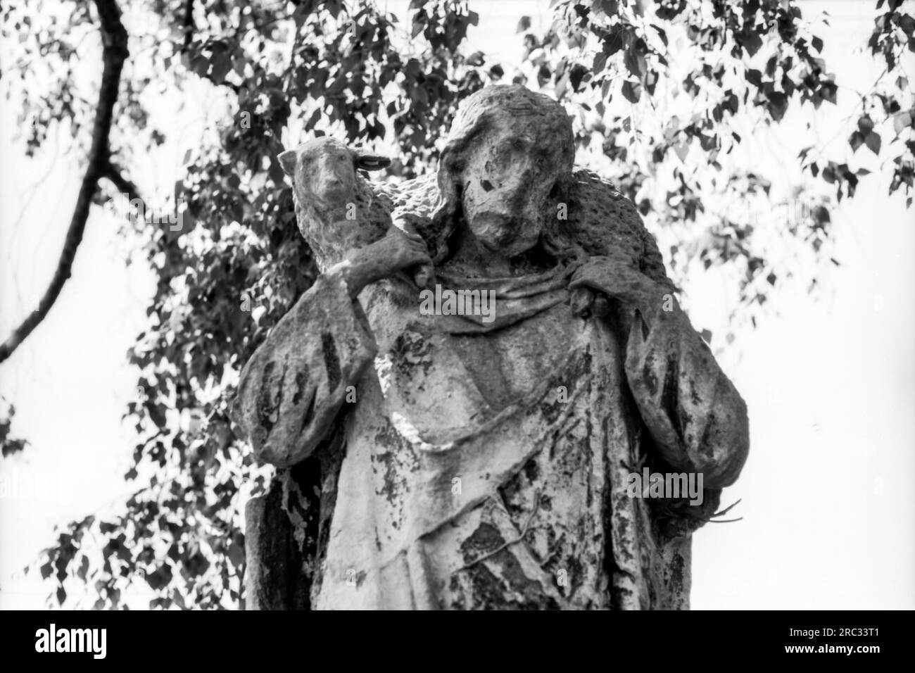 Graveyard and Classic, Historical Cemetery at Bredaseweg, Tilburg, shows an ancient tradition in funeral architecture according to catholic tradition. Tilburg, Netherlands. Stock Photo