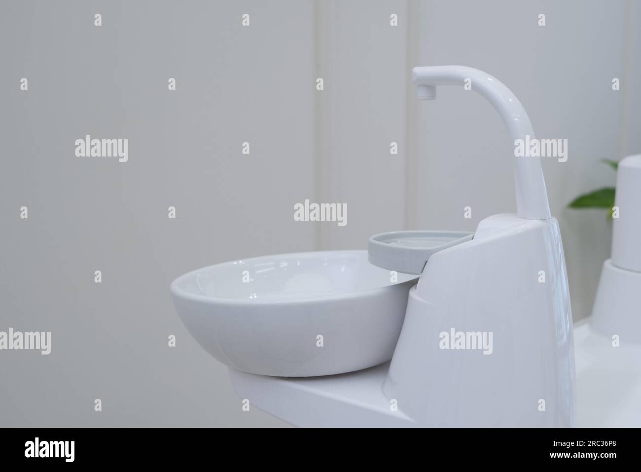 Dental cuspidor used for patients when they have to rinse their mouth