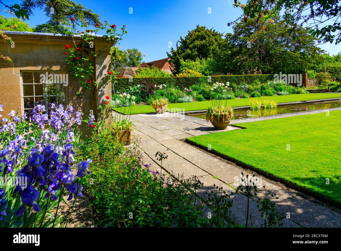 The Pool Garden at Tintinhull House Gardens nr Yeovil, Somerset, England, UK Stock Photo
