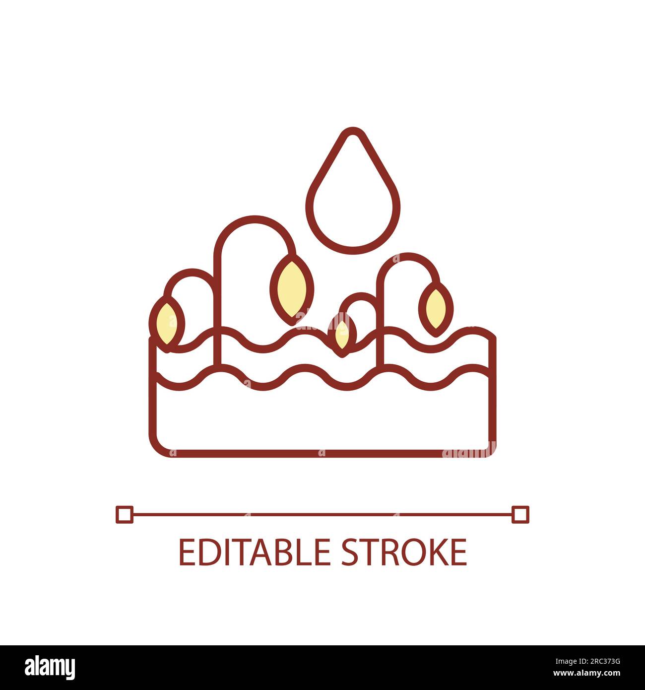 Thin line drought and flooding icon Stock Vector