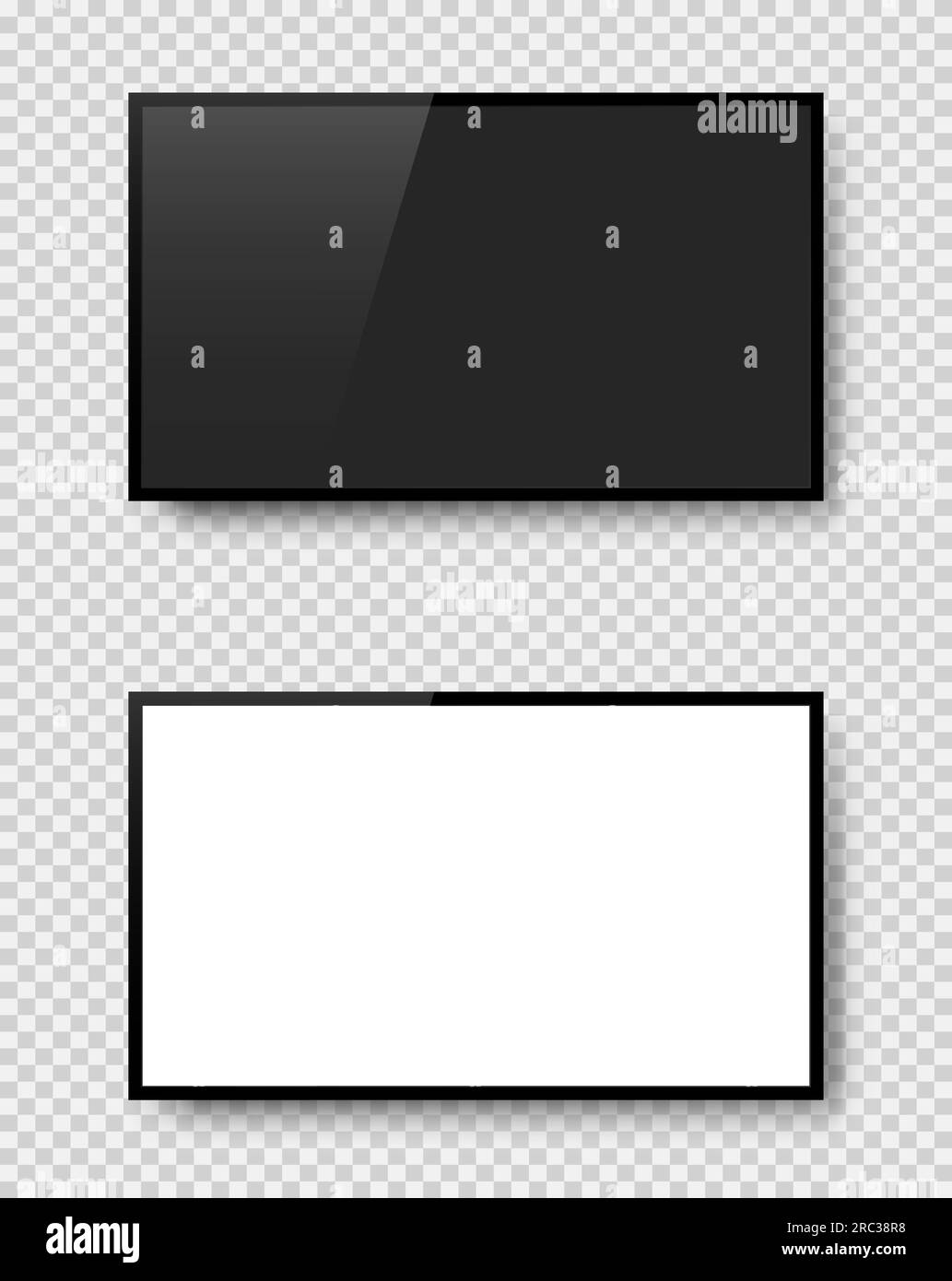 Realistic television screen on background. TV, modern blank screen lcd