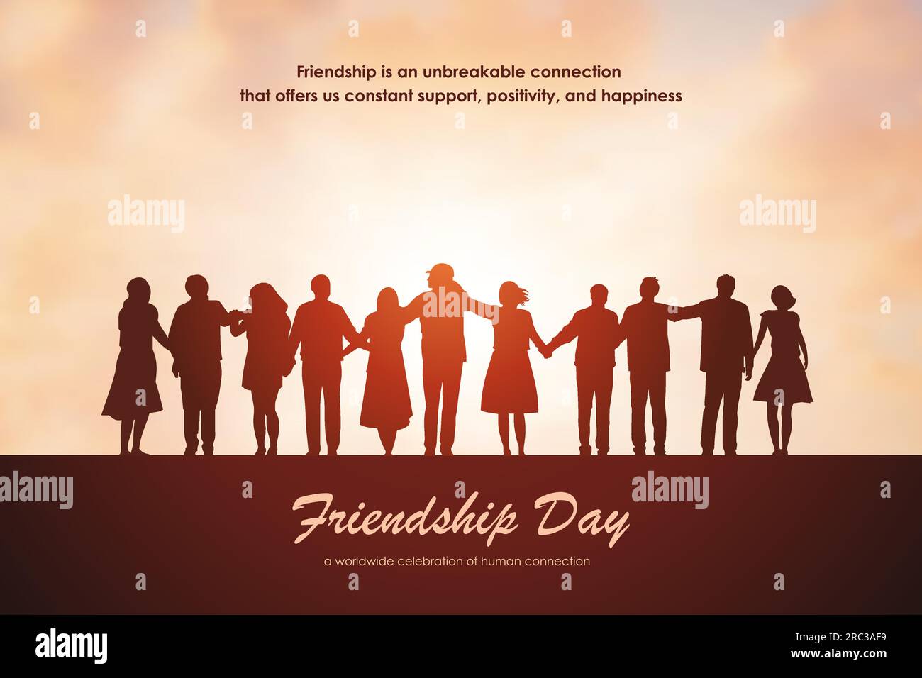 Concept poster design for International Friendship Day. A group of