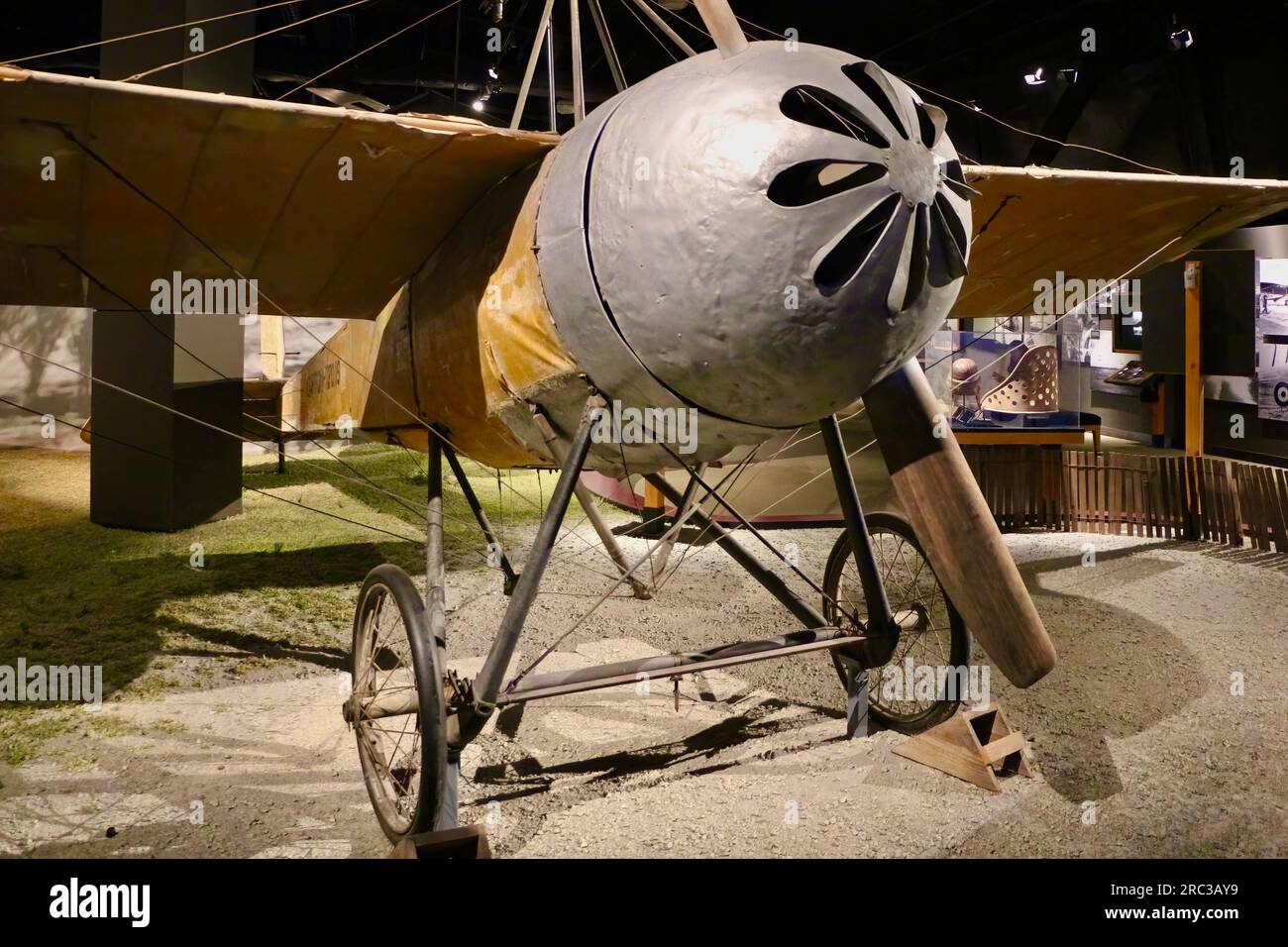 The world's first fighter plane the original and only Italian Caproni Ca.20 monoplane Seattle Washington State USA Stock Photo