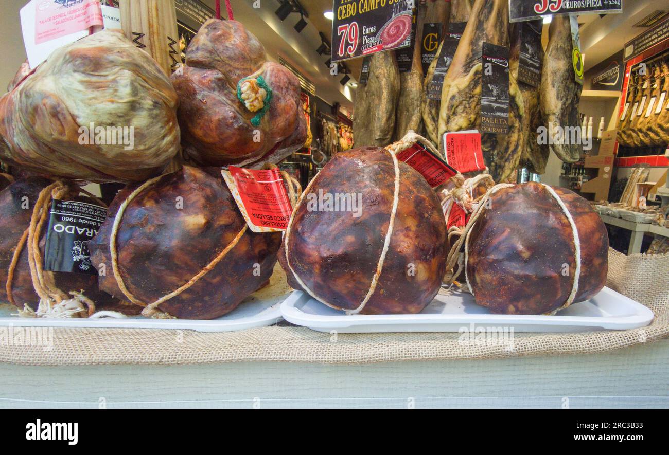 Caceres, Spain Feb 27th, 2023 Extremaduran costillero displayed at