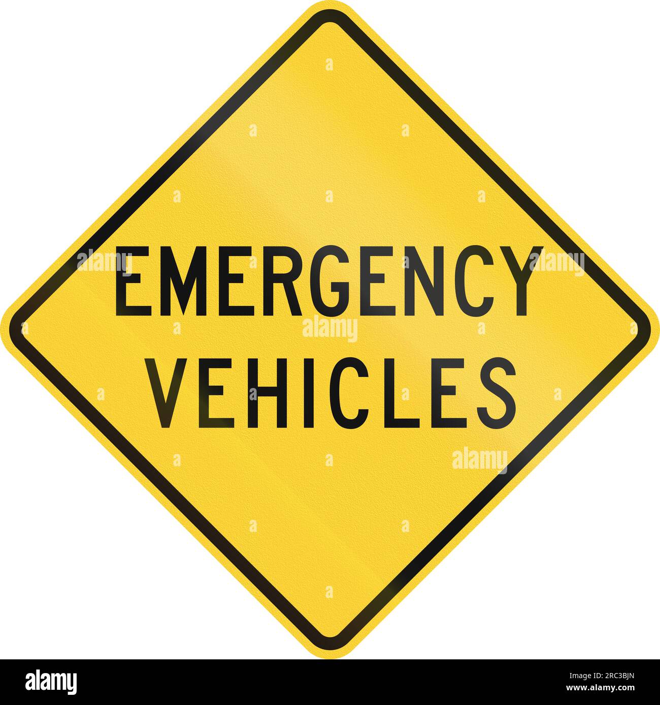 US warning traffic sign Emergency vehicles Stock Photo Alamy