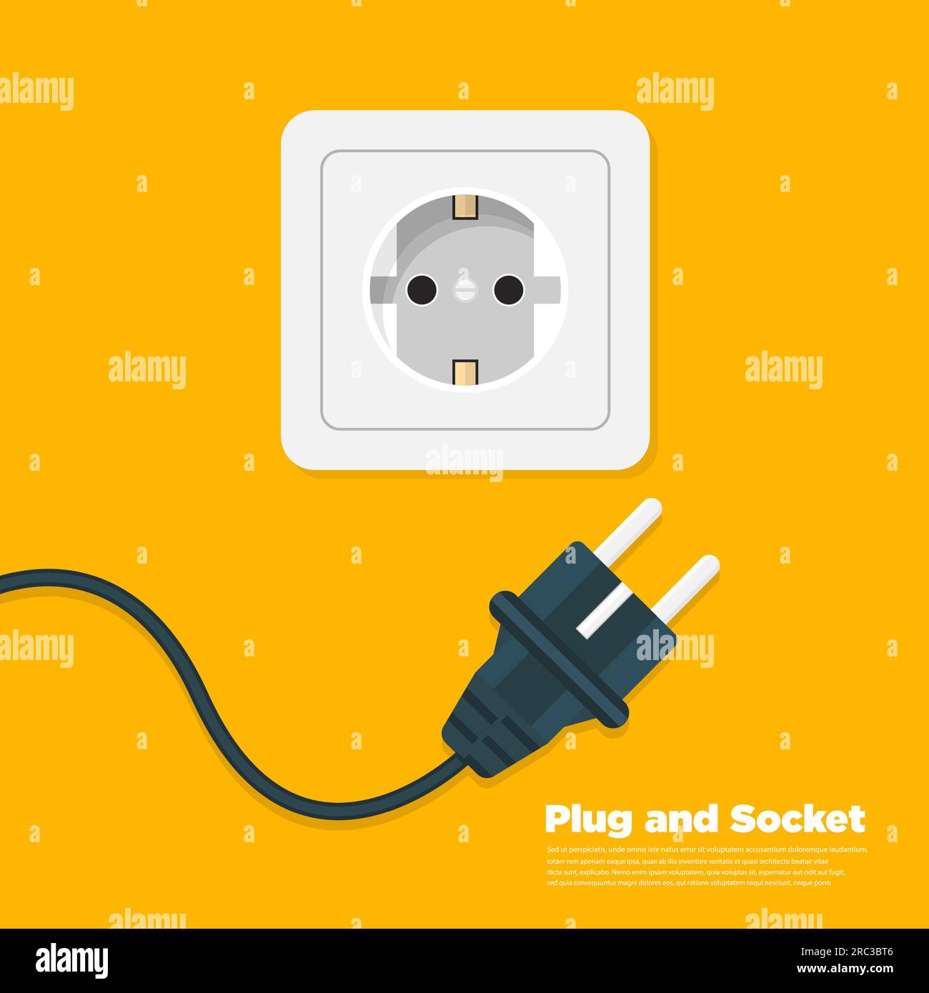 Power outlet flat icon. Vector illustration Stock Vector Image & Art