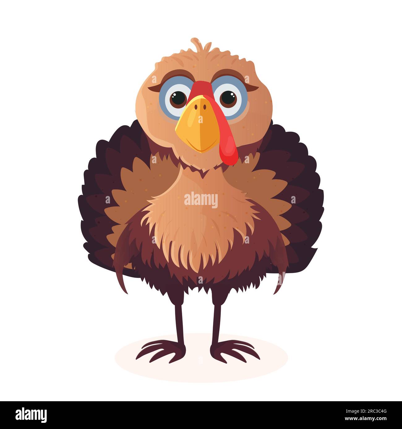 turkey bird cute vector illustration thanksgiving day cartoon style Stock Vector