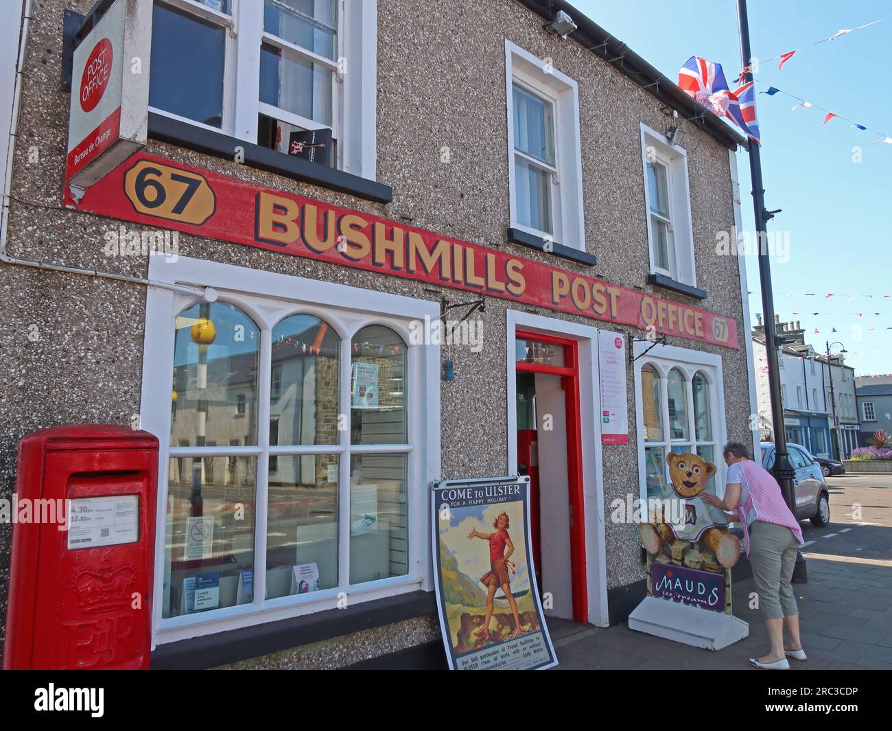 Bushmills Post Office, 67 Main St, Bushmills, County Antrim, Northern Ireland, UK,  BT57 8QB Stock Photo