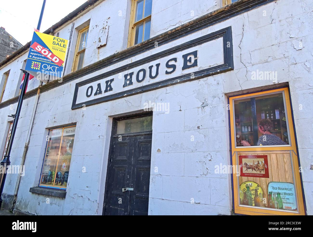 Oak House, 135 Main St, Bushmills, County Antrim, Northern Ireland, UK,  BT57 8QB - sold by OKT Stock Photo