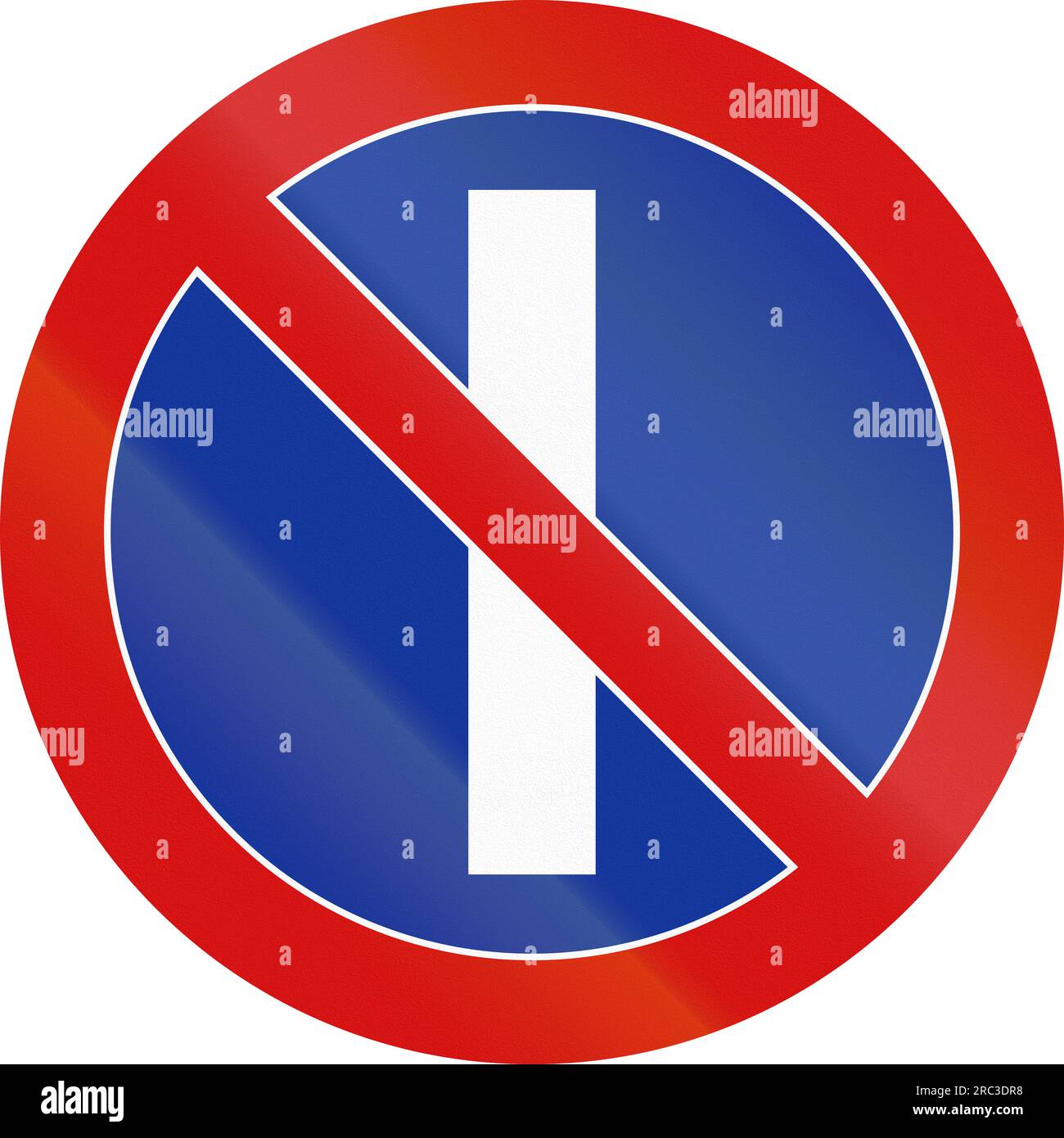 Polish regulatory sign - no parking on odd calender days Stock Photo ...