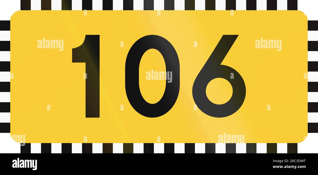 Polish sign for detour on voivodeship/province road number 106. Stock Photo