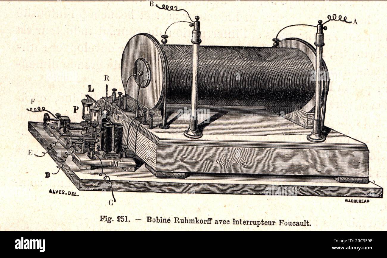 technics, electrical engineering, spark inductor of Heinrich Daniel