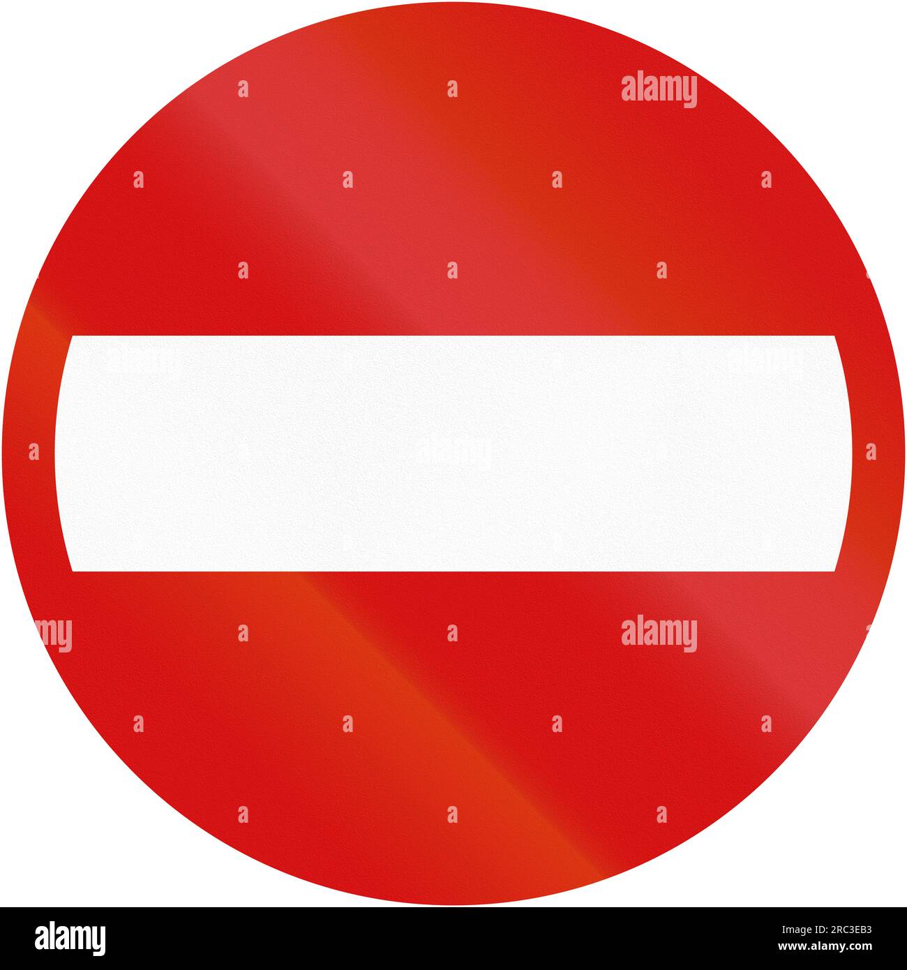 No entry sign in Poland, at the exit of a oneway road Stock Photo Alamy