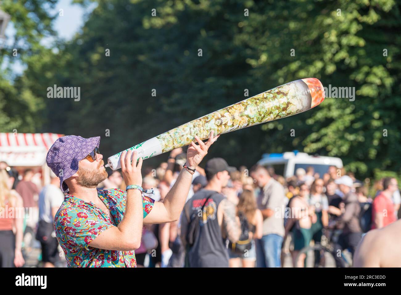 Germany, Berlin - 08.07.2023 Photo of Rave the Planet Technoparade ...
