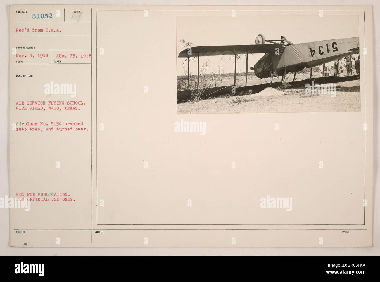 WW1 March 5th 1918 aerial photo of German biplane in flight #4 WW1 March 5th 1918 aerial photo of German biplane in flight #4