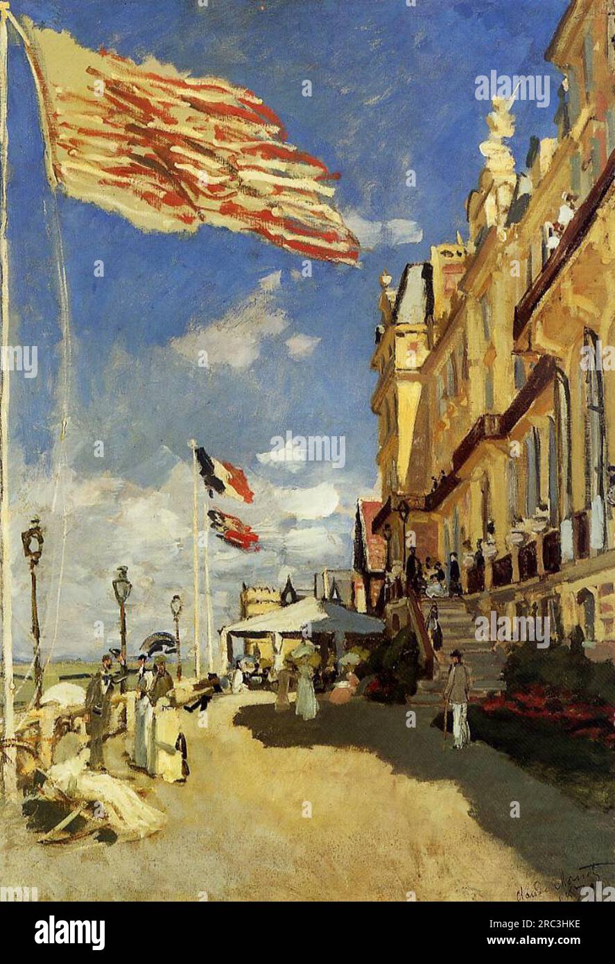 The Hotel des Roches Noires at Trouville 1870 by Claude Monet