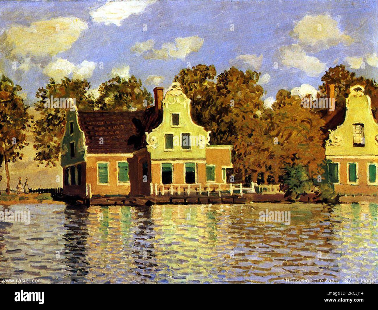 Houses on the Zaan River at Zaandam 1871 by Claude Monet Stock Photo ...
