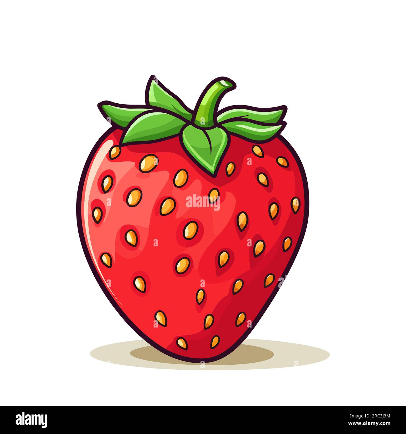 Strawberry icon. Strawberry image isolated. Cute red strawberry. Vector