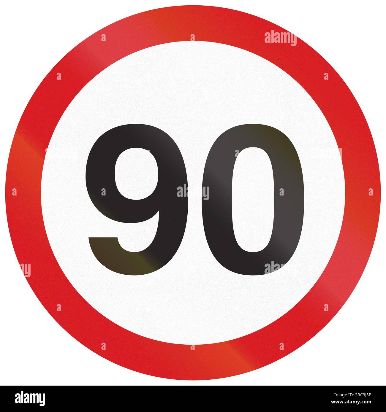 Argentinian traffic sign restricting speed to 90 kilometers per hour