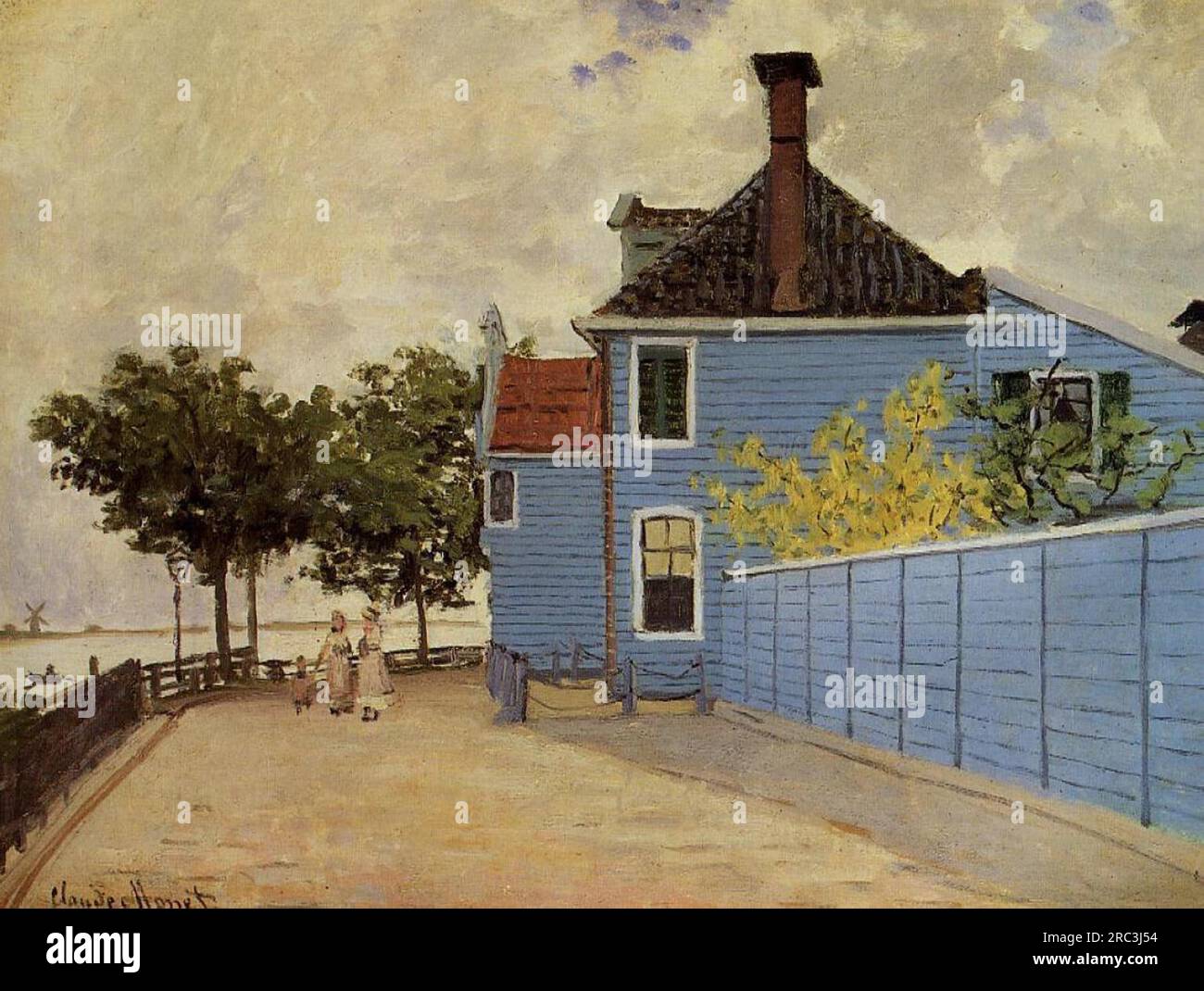 The Blue House at Zaandam 1871 by Claude Monet Stock Photo - Alamy