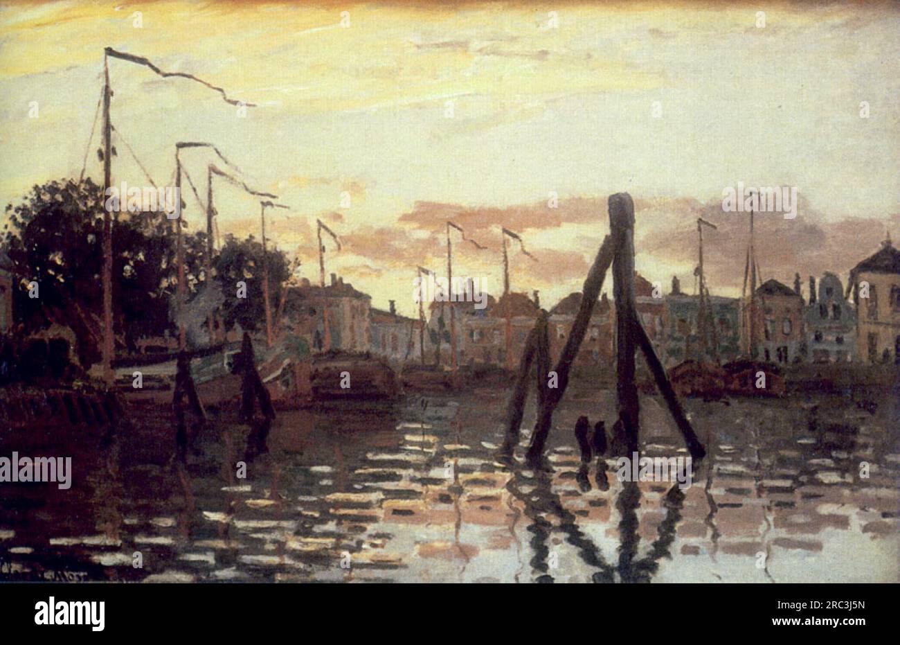 The Port at Zaandam 1871 by Claude Monet Stock Photo - Alamy