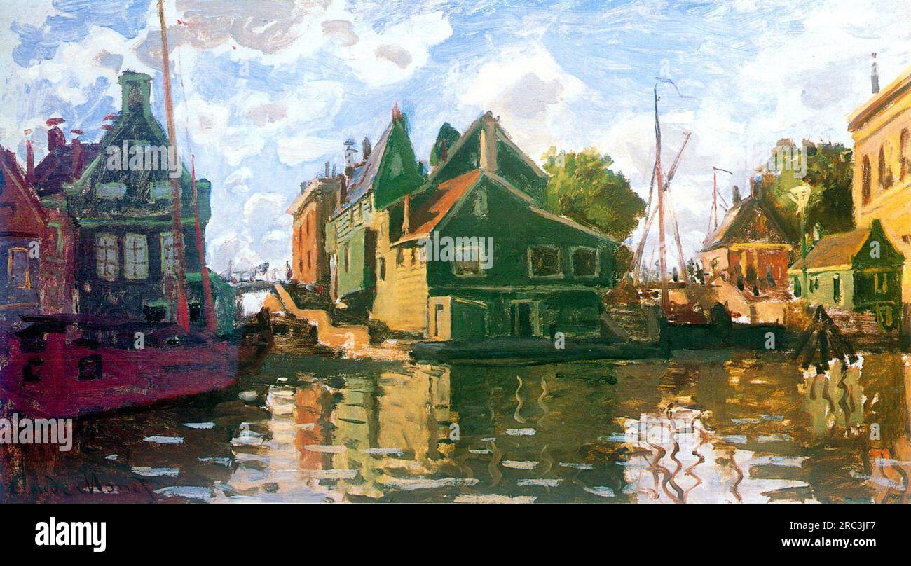 Zaandam, Canal 1871 by Claude Monet Stock Photo - Alamy