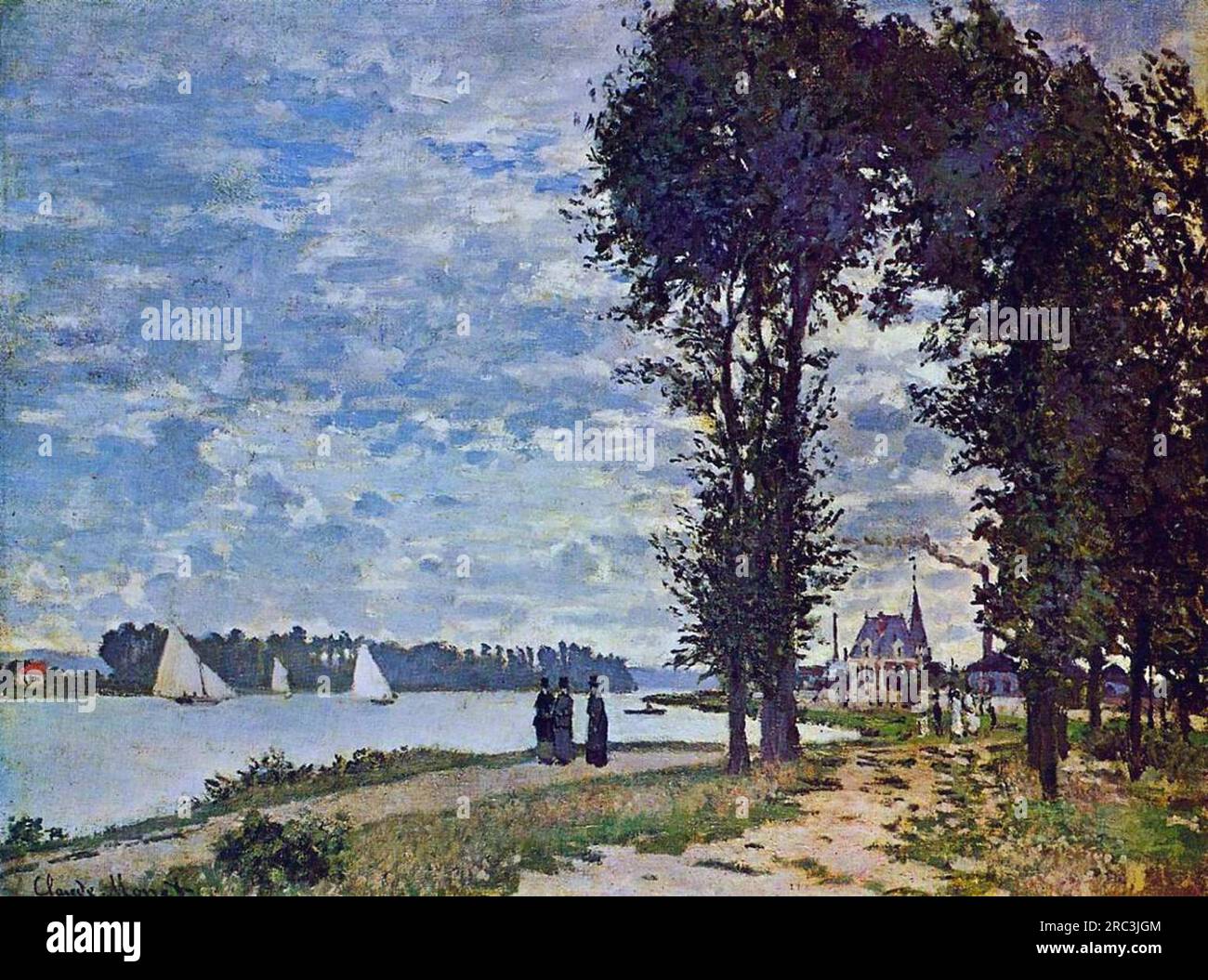 The Banks of the Seine at Argenteuil 1872 by Claude Monet Stock Photo ...