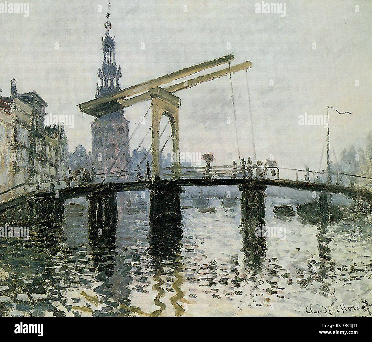 The Bridge, Amsterdam 1874 by Claude Monet Stock Photo