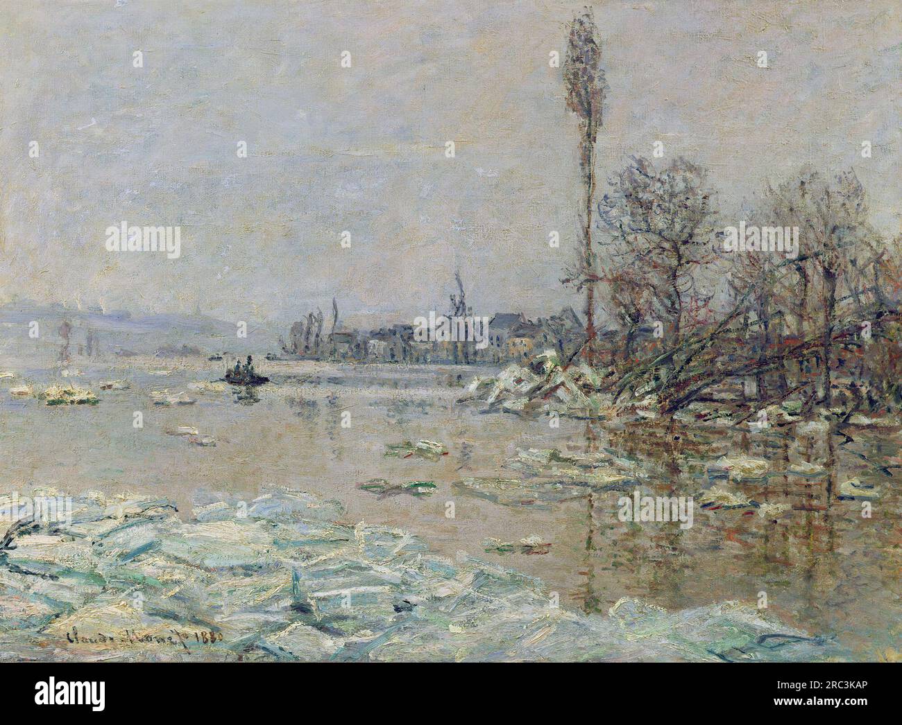 Breakup of Ice 1880 by Claude Stock Photo Alamy