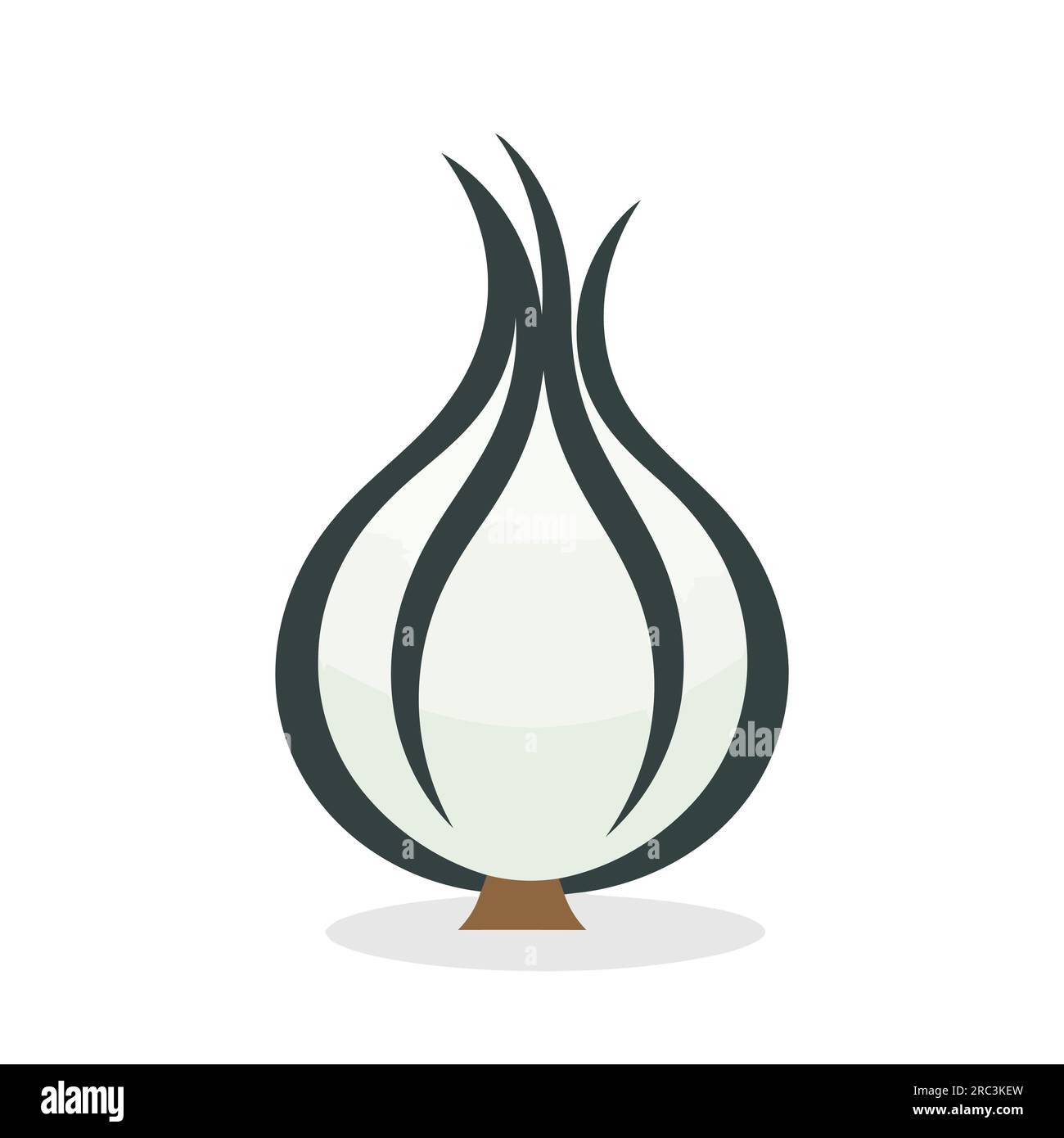 Onion icon. Onion image isolated. Onion sign in flat design. Vector