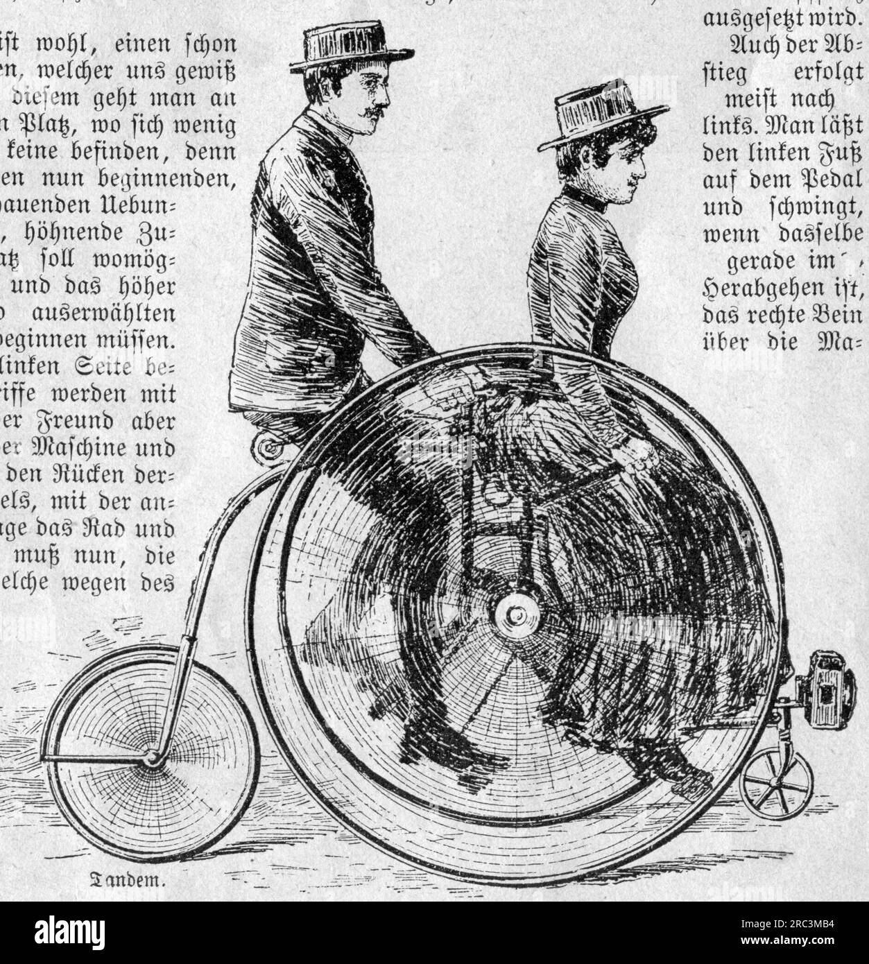 transport / transportation, cycles, tricycle tandem, ARTIST'S COPYRIGHT HAS NOT TO BE CLEARED Stock Photo