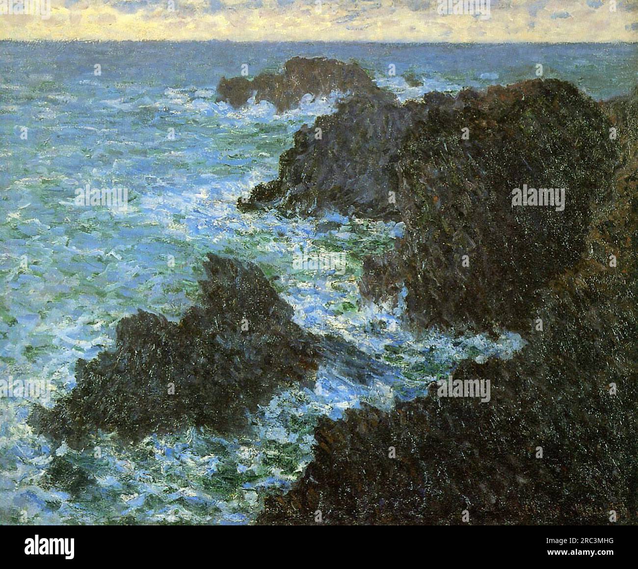 Claude Monet - Storm off the Belle-Ile Coast Leggings