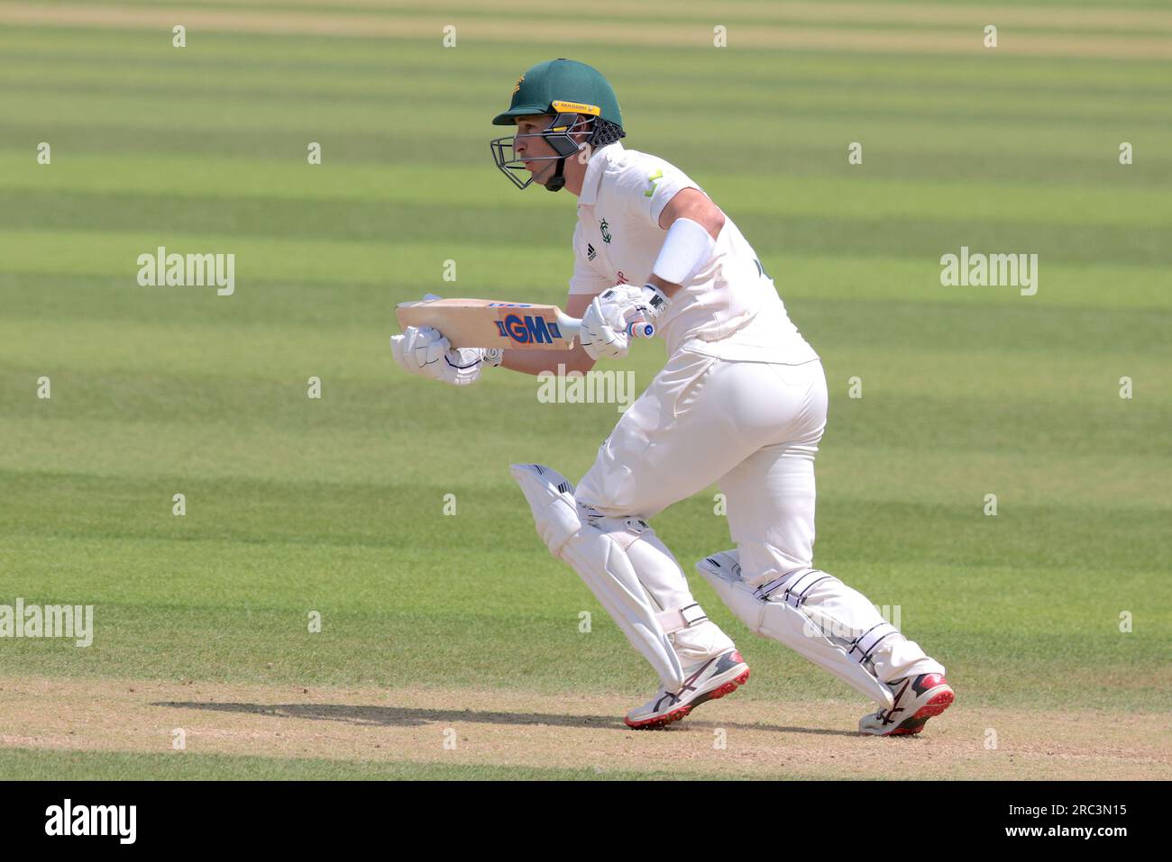 London, UK. 12th July, 2023. Nottinghamshire's Will Young batting as Surrey take on Nottinghamshire in the County Championship at the Kia Oval, day three Credit: David Rowe/Alamy Live News Stock Photo