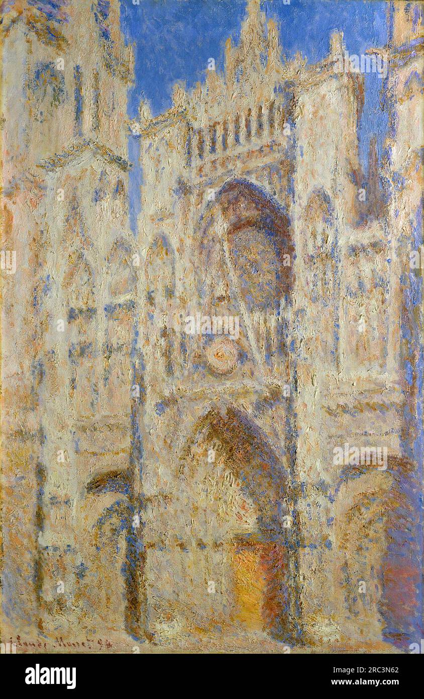 Rouen Cathedral, the Portal in the Sun 1894 by Claude Monet Stock
