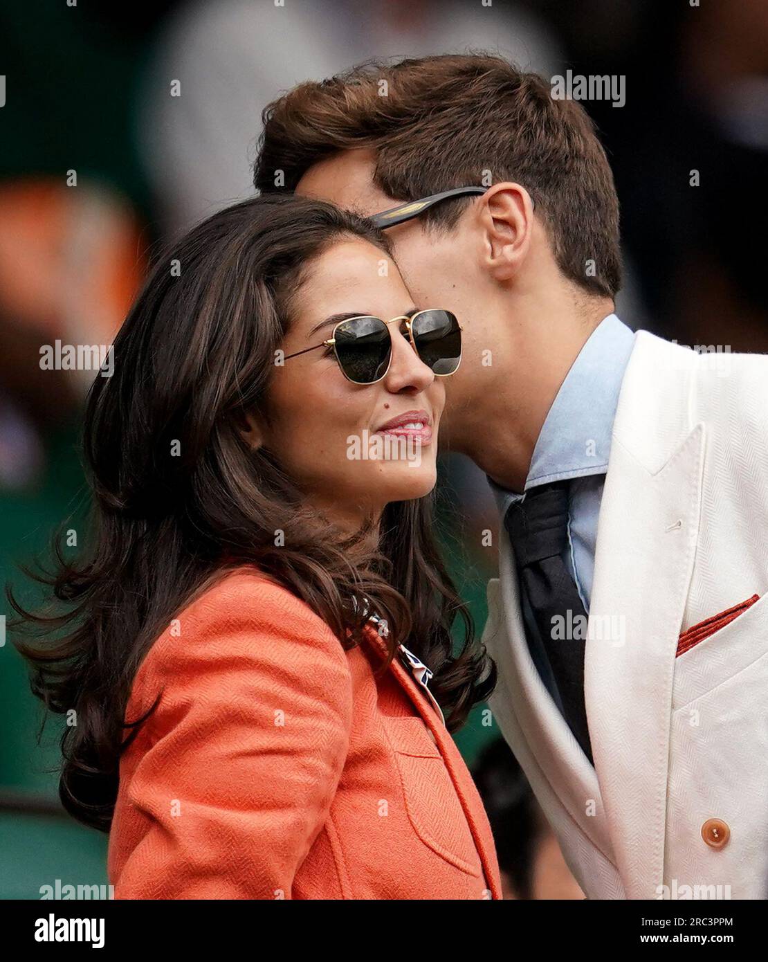 Mercedes F1 driver Russell, alongside Carmen Montero Mundt in