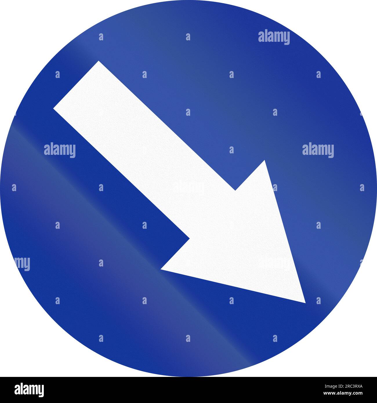 Polish traffic sign: Keep right Stock Photo - Alamy