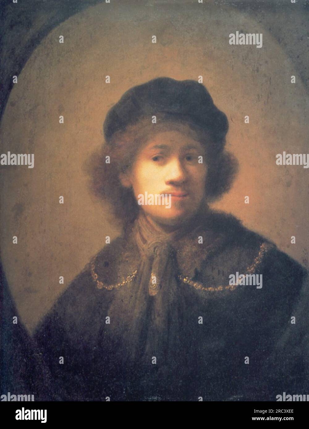 self-portrait-with-beret-and-gold-chain-1631-by-rembrandt-stock-photo