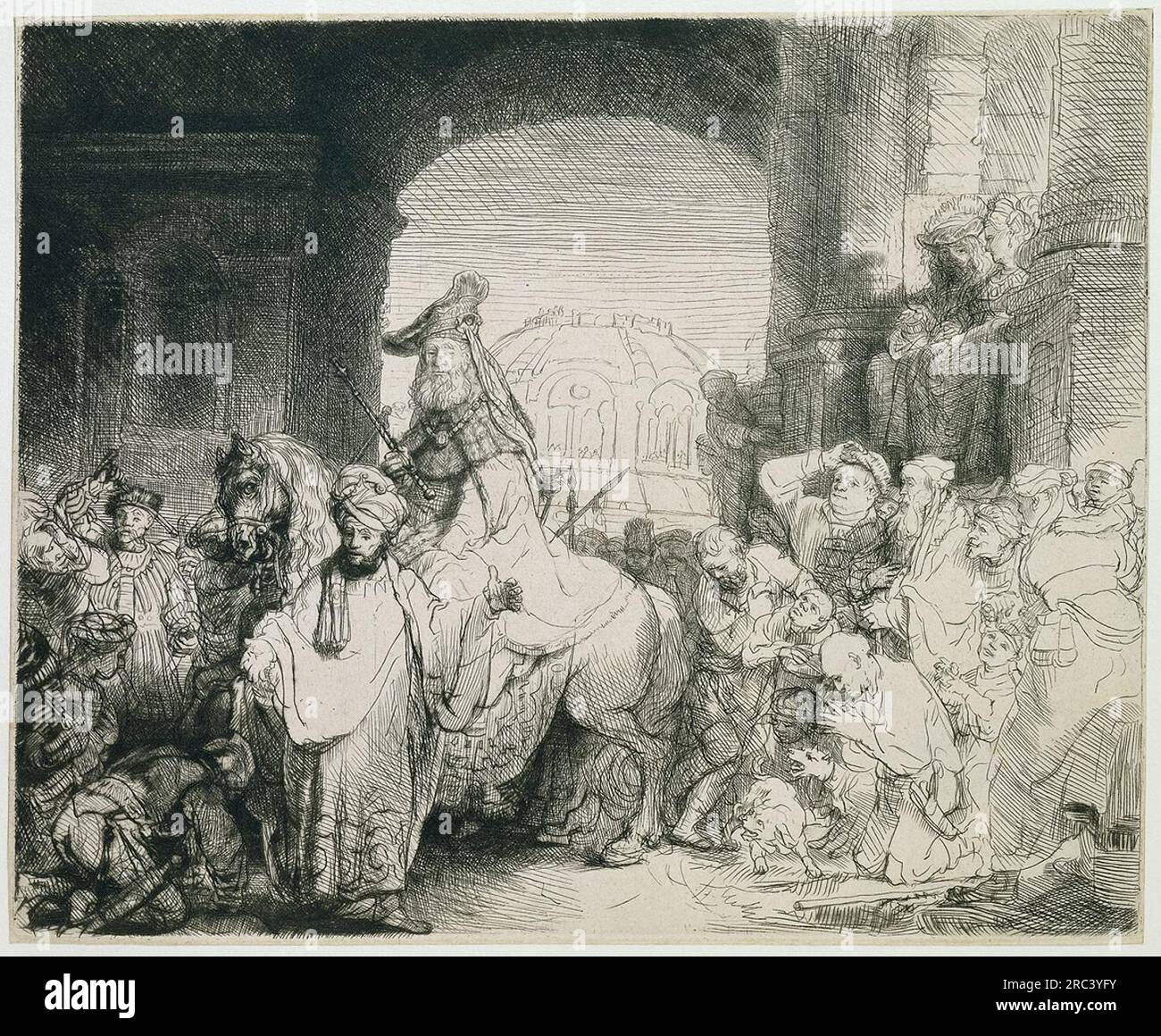 The triumph of Mordechai 1641 by Rembrandt Stock Photo