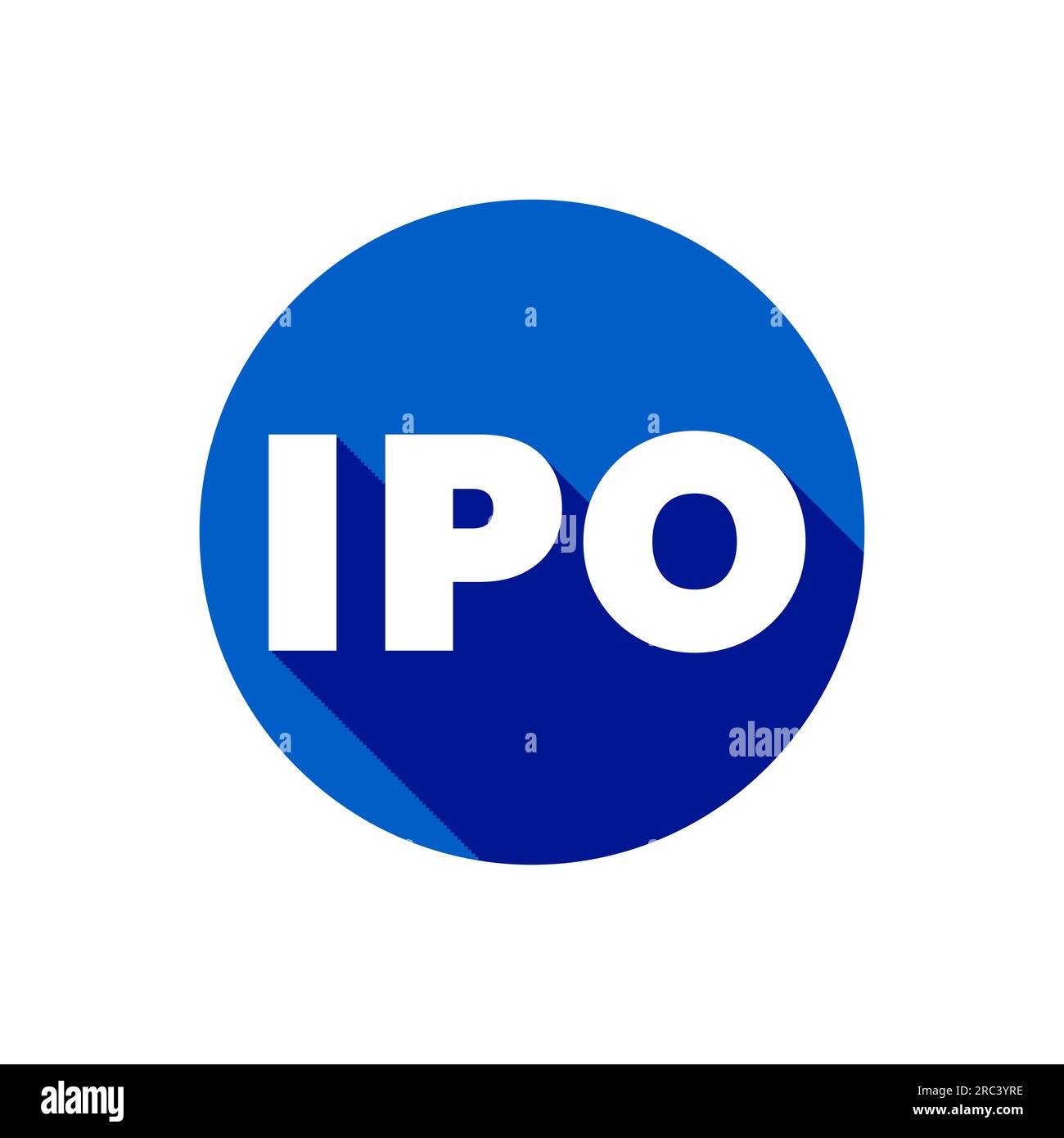 IPO initial public offering stocks company icon label design vector