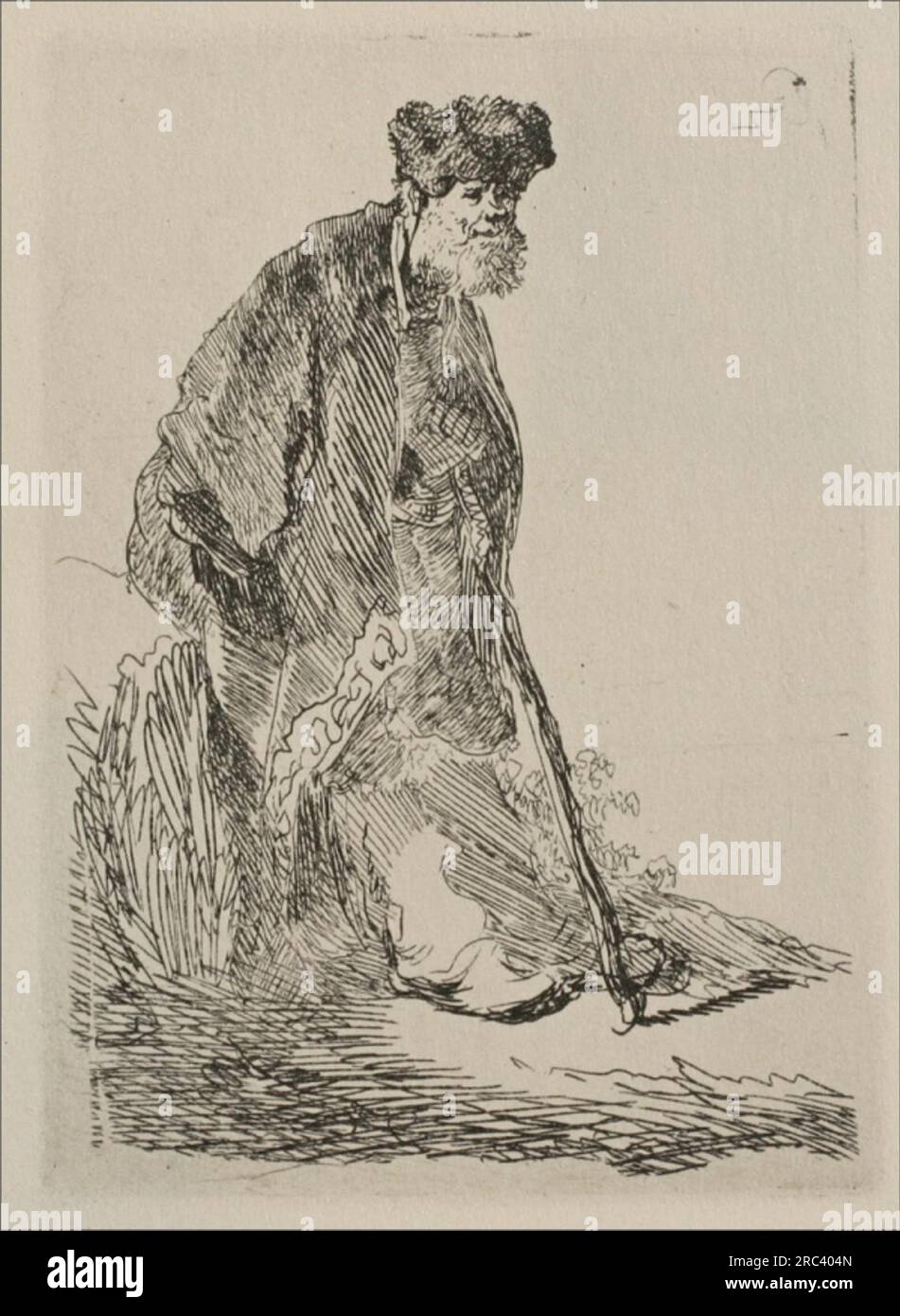 An Old Man with a Bushy Beard 1630 by Rembrandt Stock Photo - Alamy