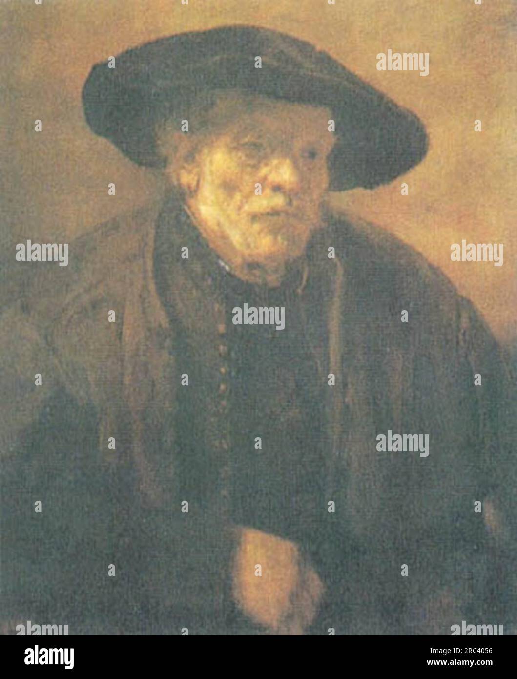 Old man with a Beret 1654 by Rembrandt Stock Photo - Alamy