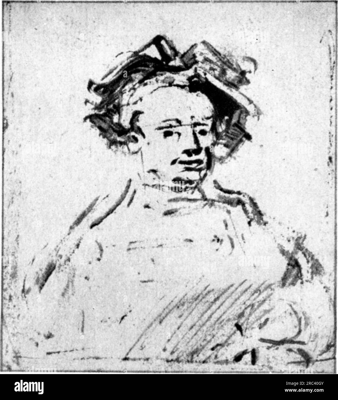 Self-portrait 1659 by Rembrandt Stock Photo