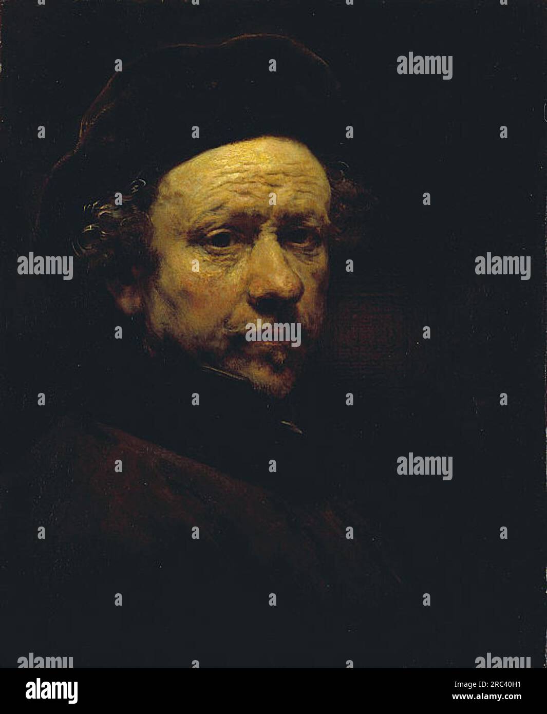 self-portrait-with-beret-and-turned-up-collar-1659-by-rembrandt-stock