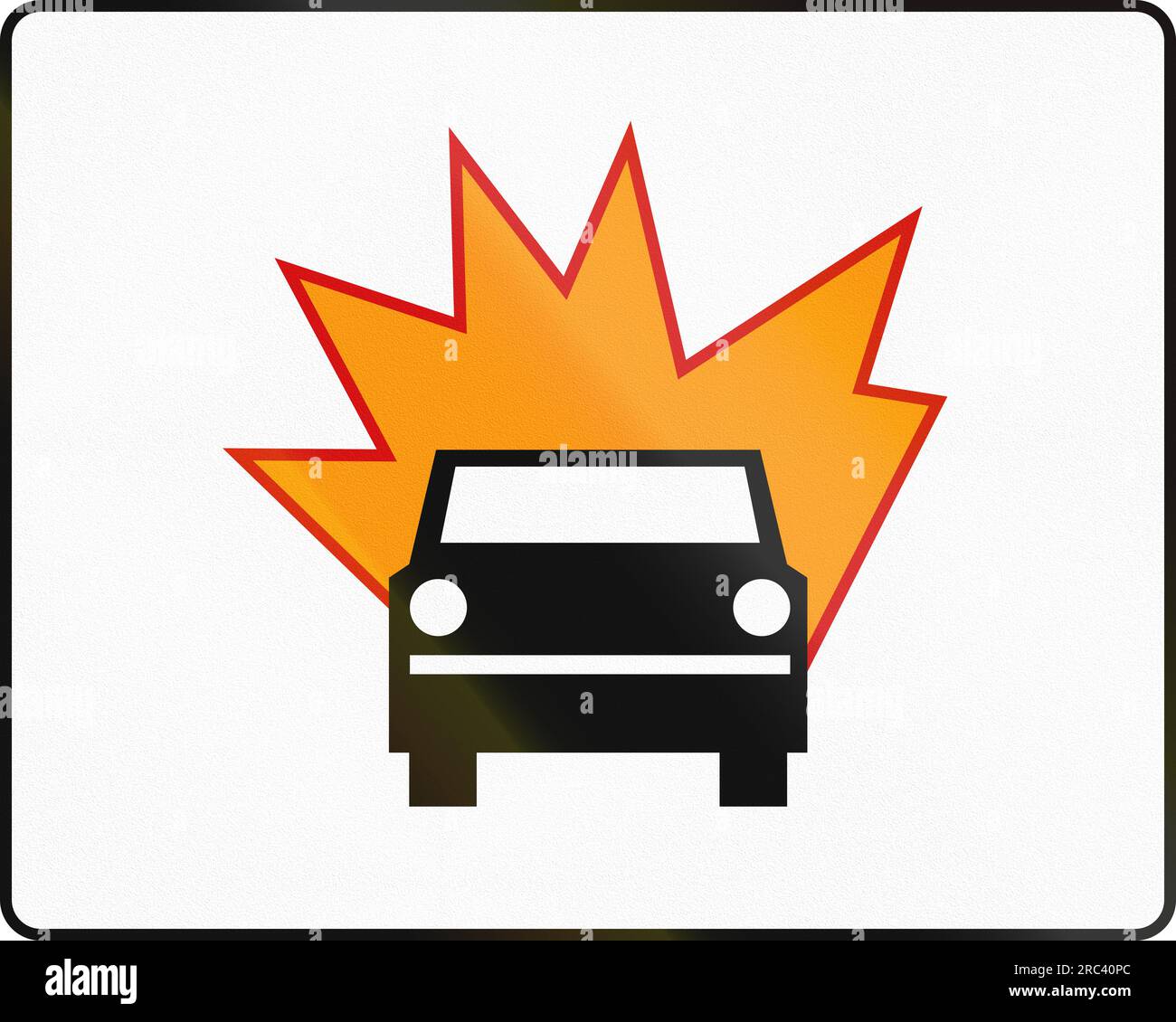 Polish additional traffic sign Motor vehicles carrying flammable goods