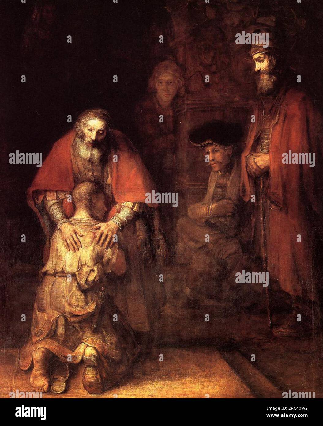 The Return of the Prodigal Son 1669 by Rembrandt Stock Photo