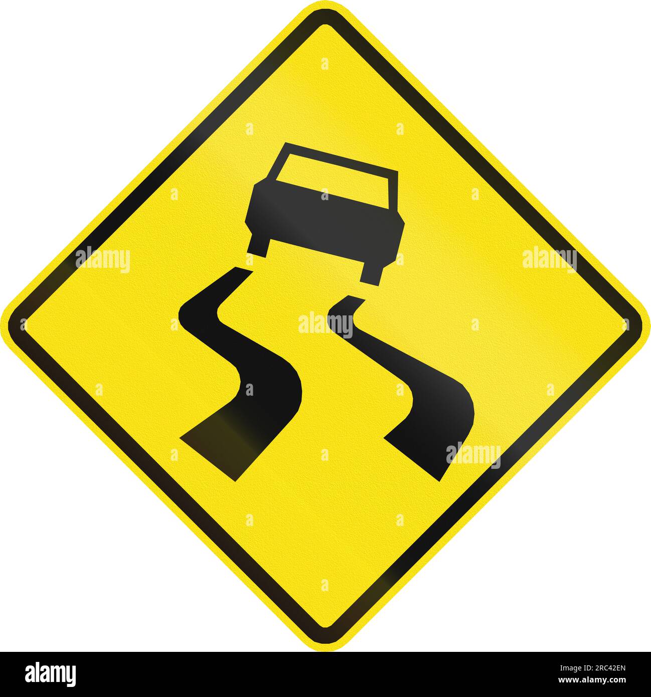 Car skidding sign hi-res stock photography and images - Alamy