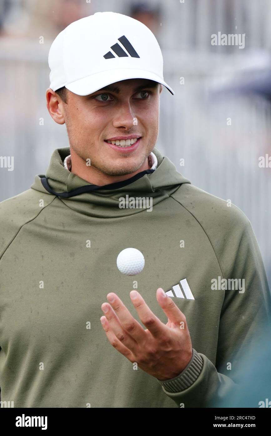 Swedens Ludvig Aberg On The 18th During The Pro-Am Ahead Of The